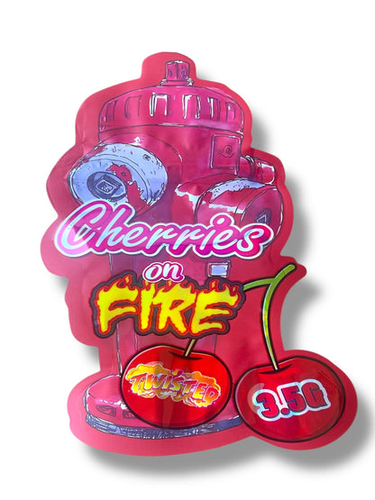 Cherries on Fire Twisted Bag 3.5g shape bag