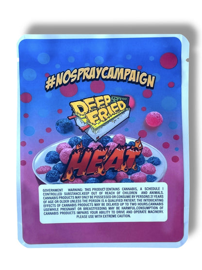 Deep Fried Icee Cherry n Blue Razz 3.5G Sticker Mylar Bags