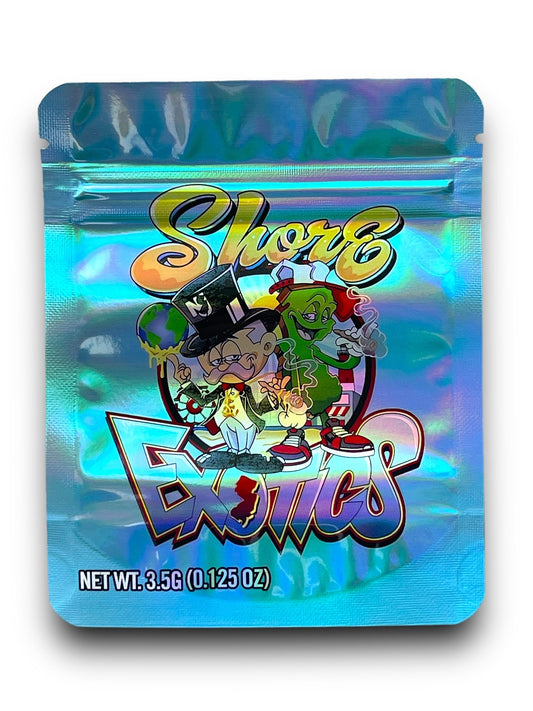 Sherb Exotics 3.5G Mylar Bags Holographic Mylar Packaging