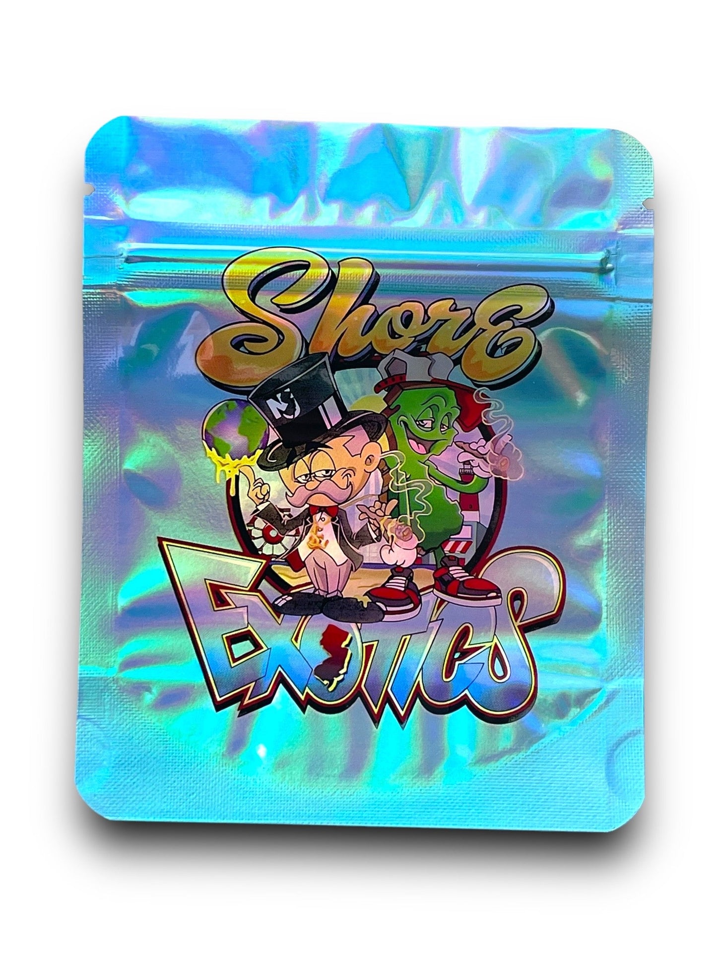 Sherb Exotics 3.5G Mylar Bags Holographic Mylar Packaging