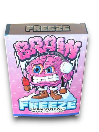 Brain Freeze Mylar Bags with Boxes 3.5g Box Packaging Holographic