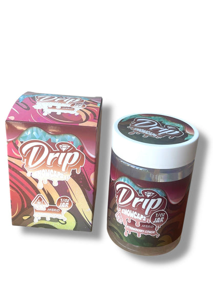 Drip Snowcaps  16-1oz Plastic Jars - Varity Pack 16 Flavors in box 1 pound with outer box Empty Jars