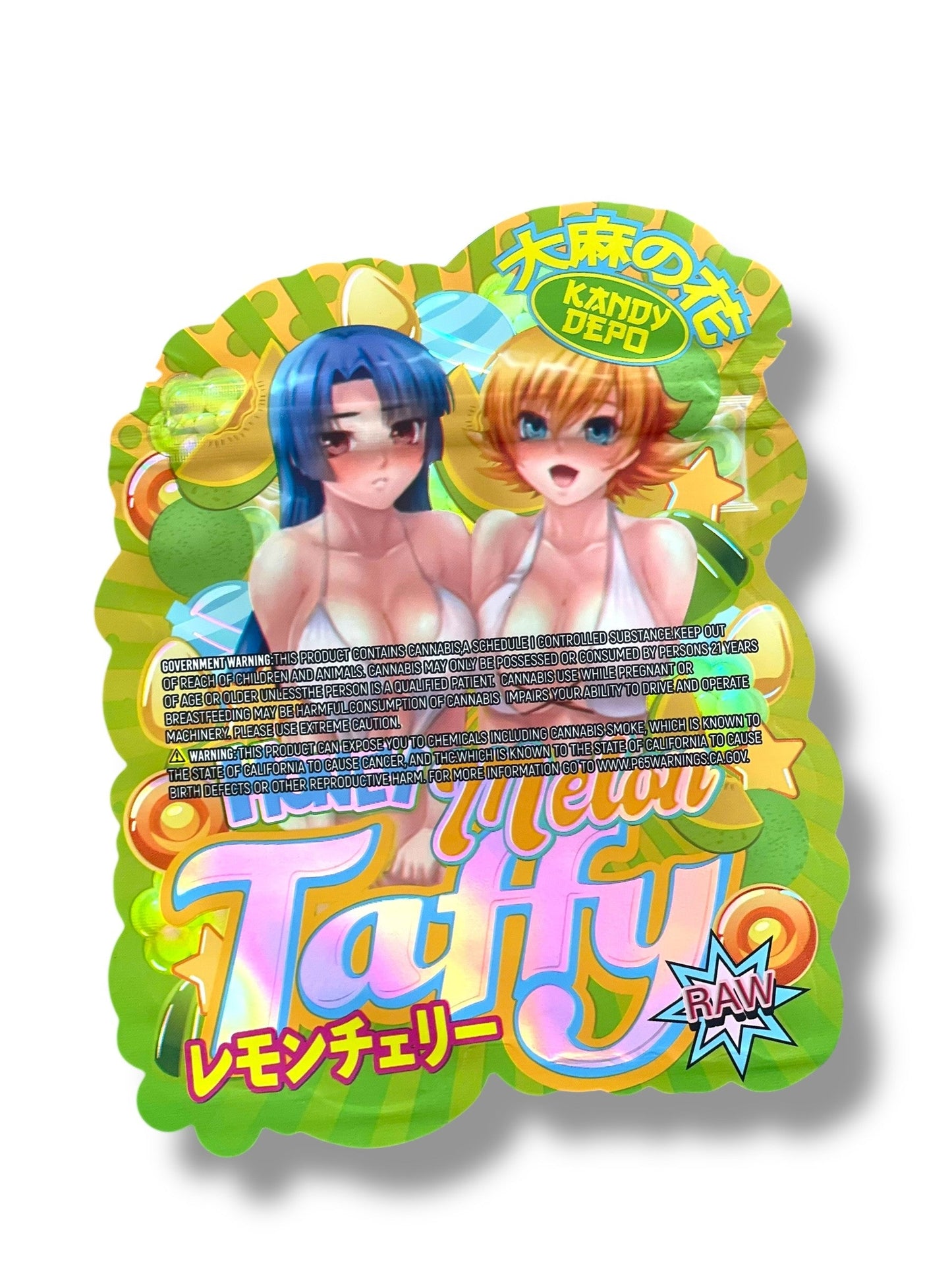 Kandy Depo Honey Melon Taffy Raw Mylar Bag 3.5g shape bag