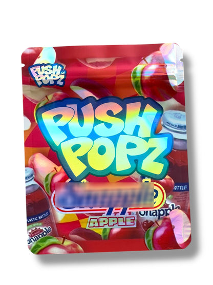 Push Popz Apple 3.5g Mylar Bag- Packaging Only