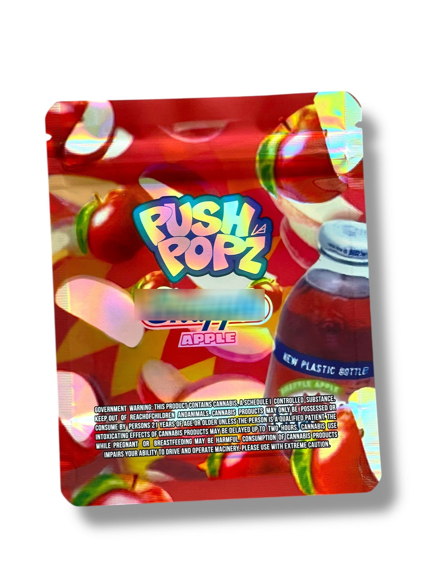 Push Popz Apple 3.5g Mylar Bag- Packaging Only