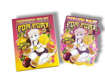 Kandy Depo Passion Fruit Pom Pomz Mylar Bags with Boxes 3.5g Box Packaging