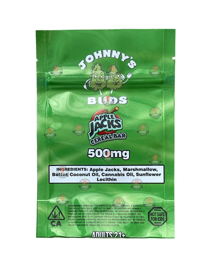 Apple Jacks Cereal Bar 500mg Mylar bags -Empty Packaging Only - Black Unicorn Hub