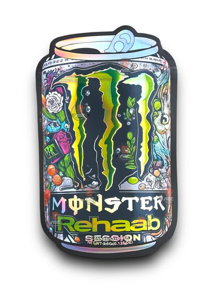 Monster Rehab Mylar Bags 3.5g Holographic