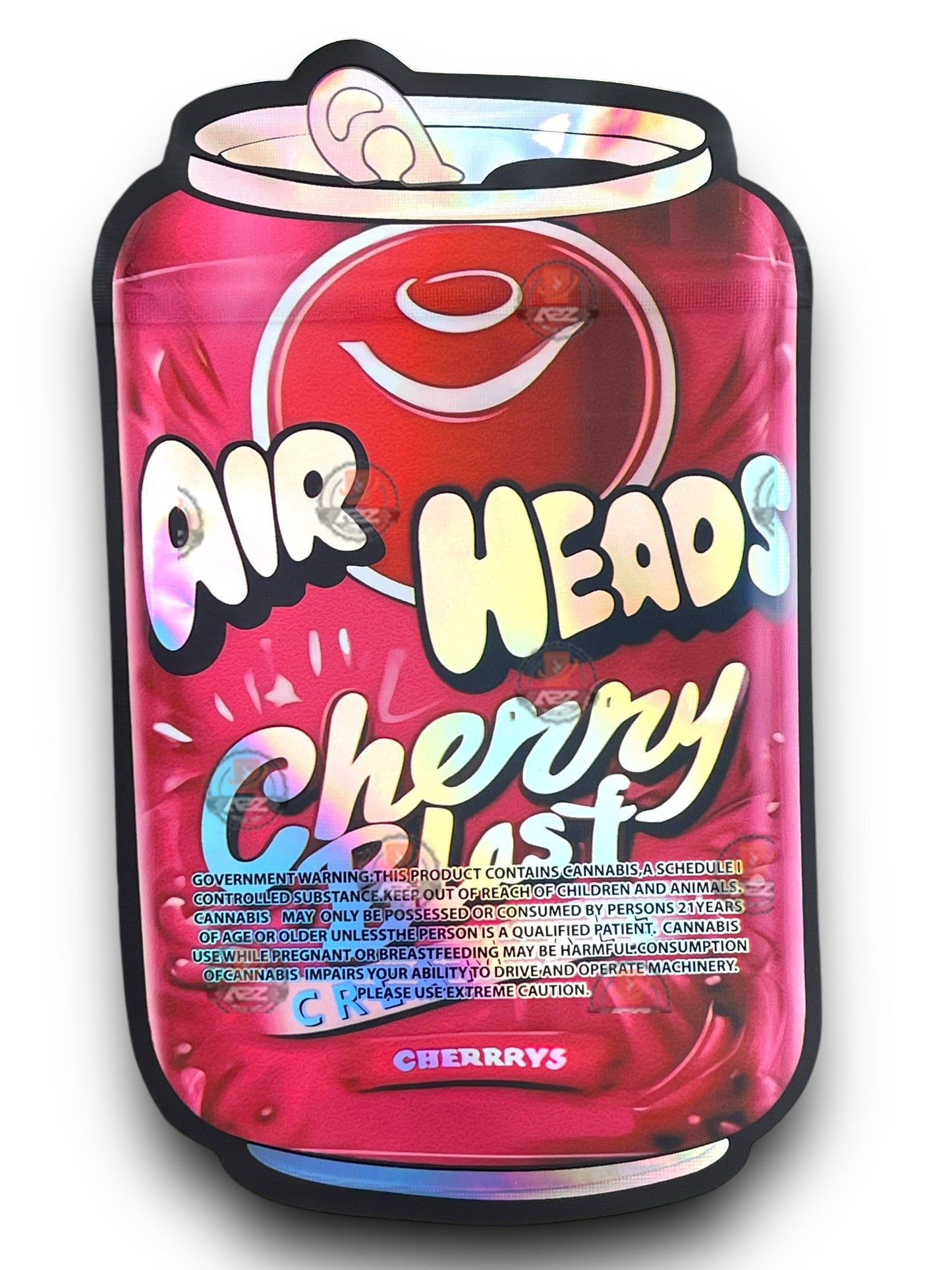 Air Heads Cherry Blast Cream Mylar Bags 3.5g Holographic