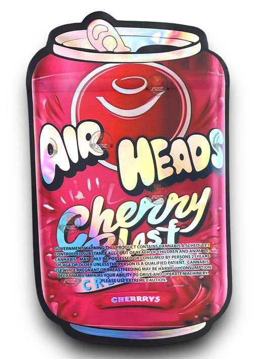 Air Heads Cherry Blast Cream Mylar Bags 3.5g Holographic