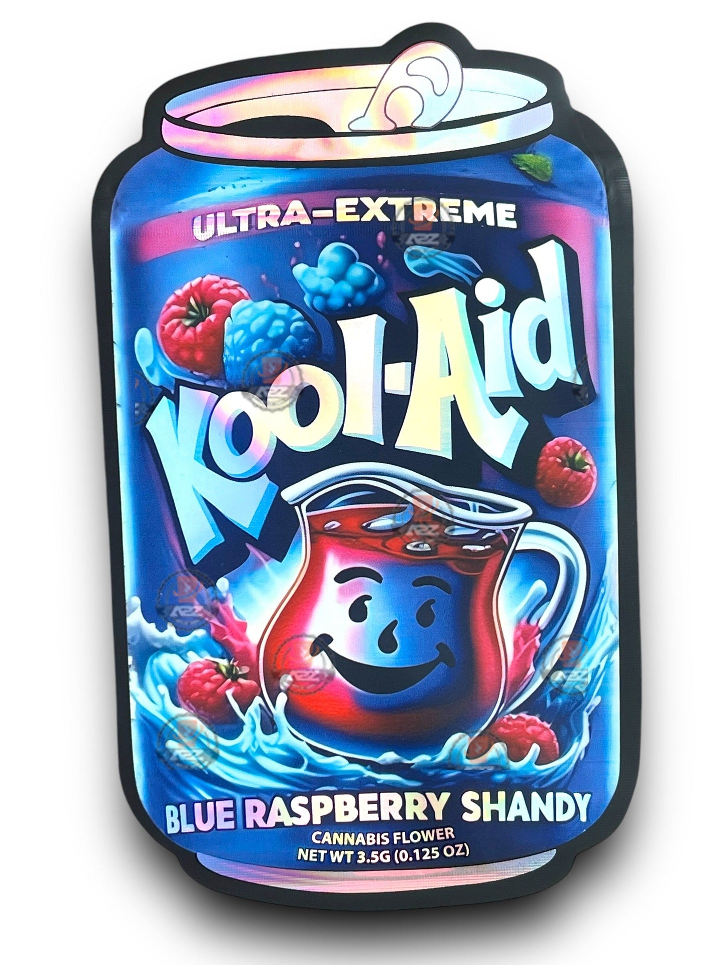Kool Aid Blue Raspberry Shandy Mylar Bags 3.5g Holographic