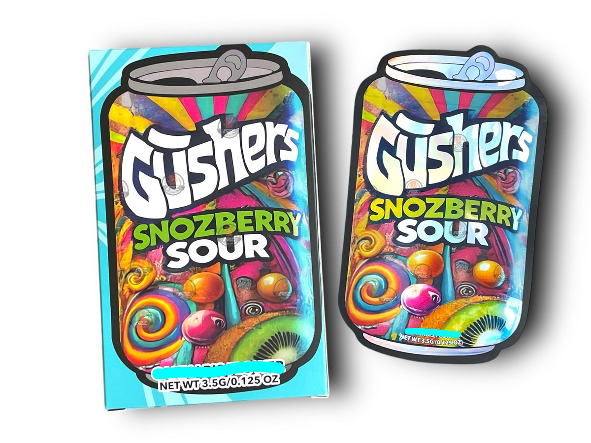 Snozberry Sour Mylar Bags with Boxes 3.5g Box Packaging Holographic
