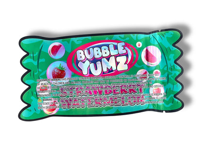 Bubble Yumz Strawberry Watermelon Mylar Bag 3.5g shape bag