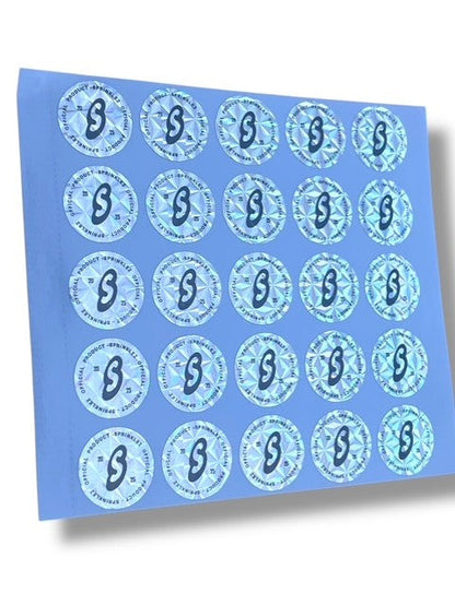 Sprinklez Super Sweet Sugar Sparks 3.5G Mylar Bags -With stickers and label