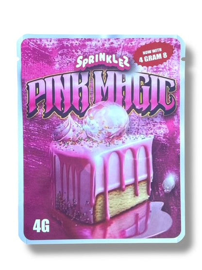 Sprinklez Pink Magic 3.5G Mylar Bags -With stickers and label