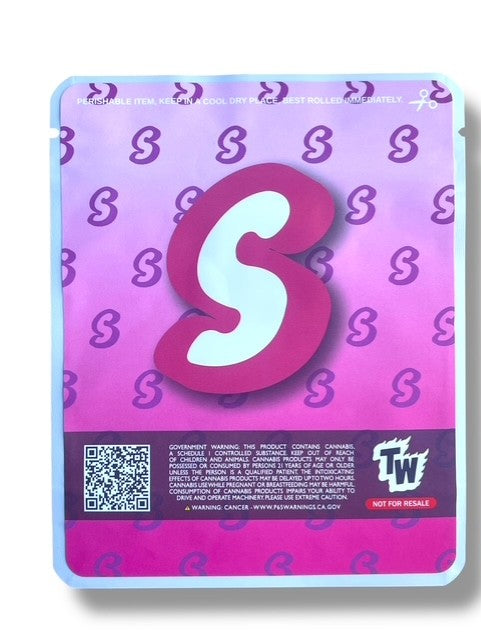 Sprinklez Pink Magic 3.5G Mylar Bags -With stickers and label