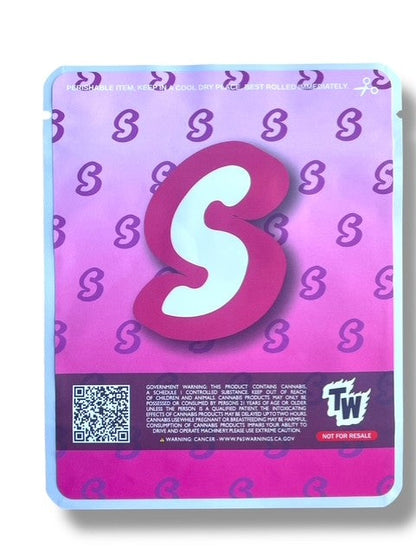 Sprinklez Pink Magic 3.5G Mylar Bags -With stickers and label