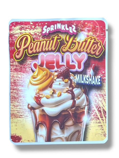 Sprinklez Peanut Butter Jelly MilkShake 3.5G Mylar Bags -With stickers and label
