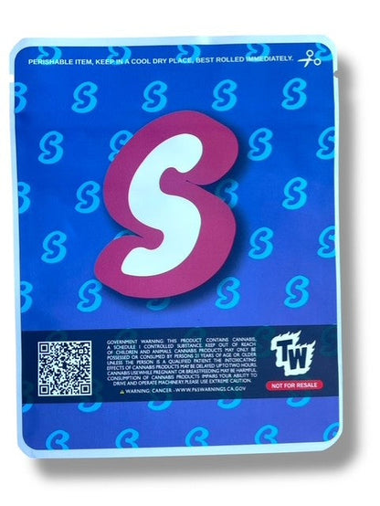 Sprinklez Super Sweet Sugar Sparks 3.5G Mylar Bags -With stickers and label