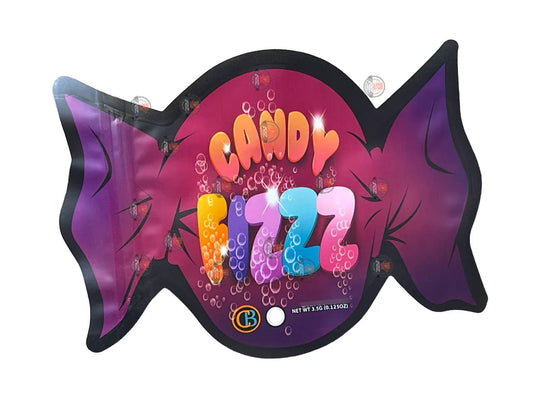 Candy Fizzz 3.5G Mylar Bag - Cut out Mylar zip lock bag - Black Unicorn Hub