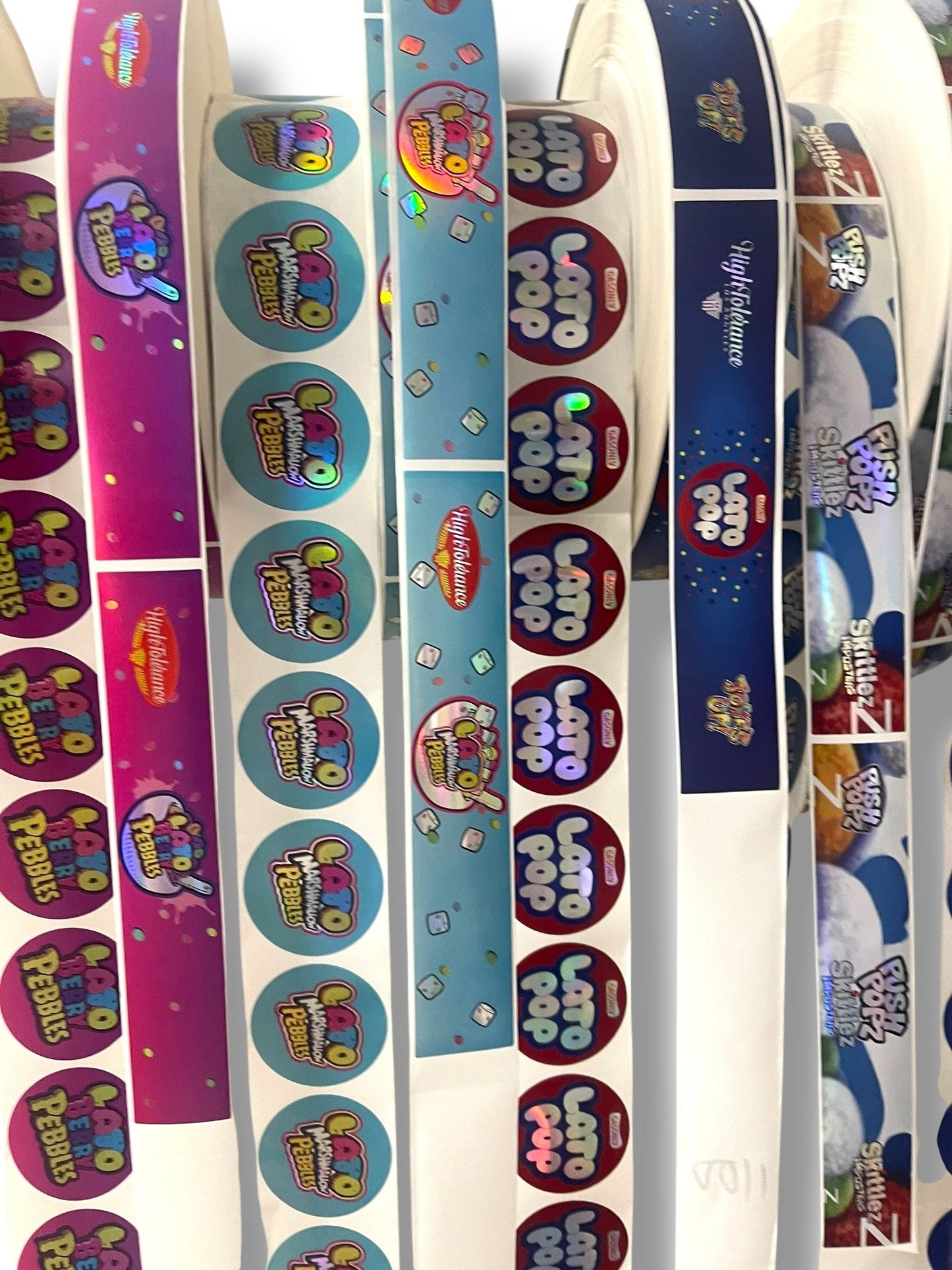 Push Pop Air heads Blue Raspberry 3.5g Glass Jars with Holographic Stickers