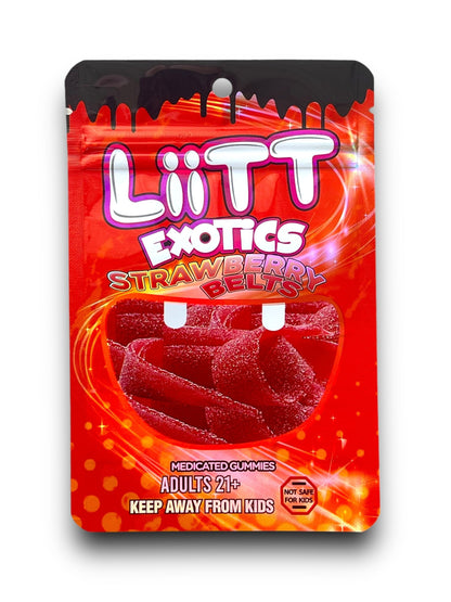 Strawberry Belts Liitt Exotics 3.5g Mylar Bag 1000MG (Packaging Only)