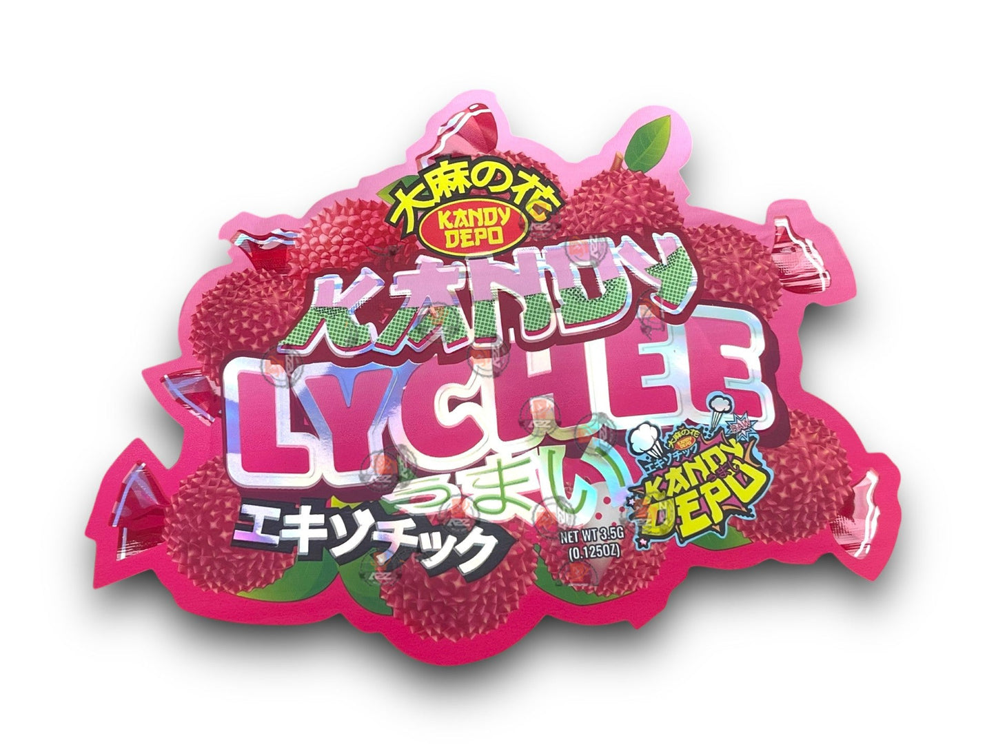 Kandy Depo Kandy Lychee Mylar Bags with Boxes 3.5g Box Packaging Holographic