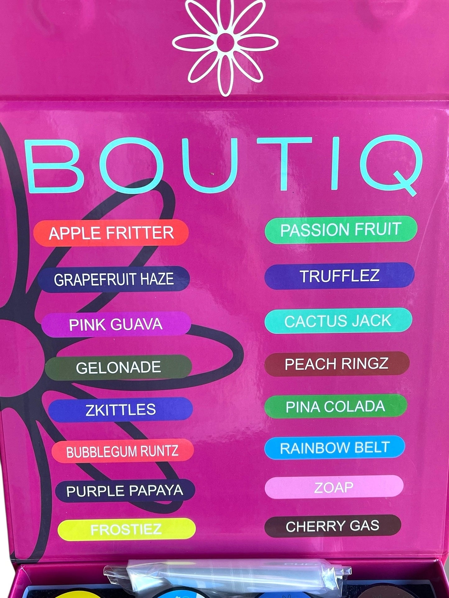 Boutiq Variety Pack 16-1oz Jars in a box Live Resin