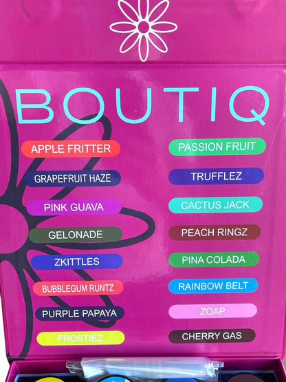 Boutiq Variety Pack 16-1oz Jars in a box Live Resin