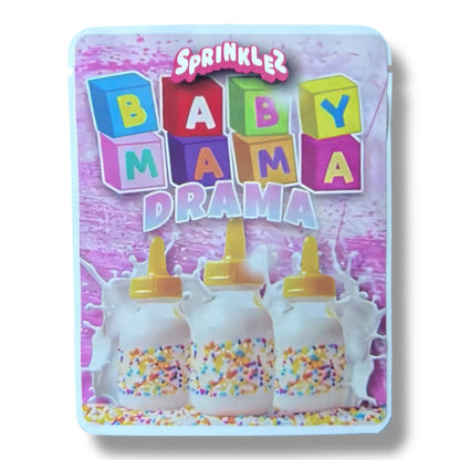 Sprinklez Baby Mama Drama 3.5G Mylar Bags -With stickers and label