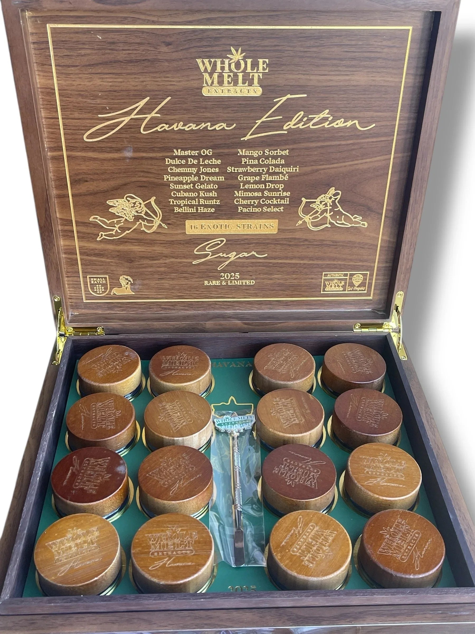 Whole Melt Havana 1oz Glass Jars - Varity Pack 16 Strains in box Empty Jars - Black Unicorn Hub