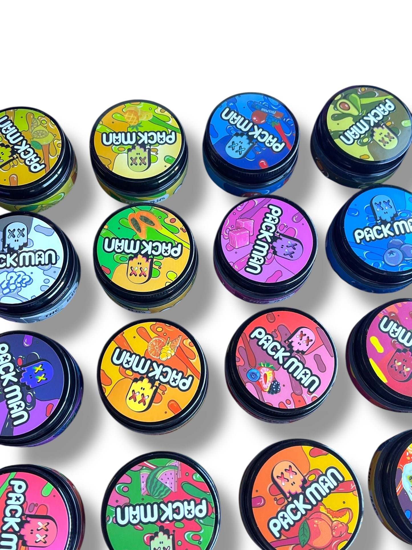 Pack Man Variety Pack 16-1oz Jars in a box Live Resin