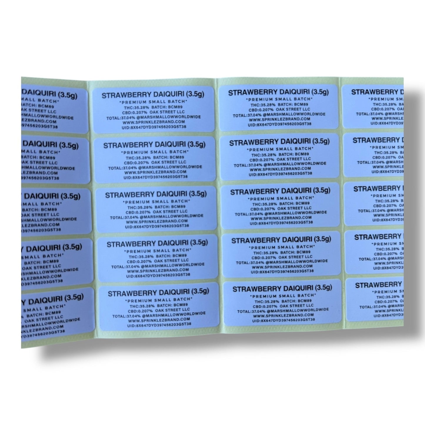 Sprinklez Strawberry Daiquiri 3.5G Mylar Bags -With stickers and label