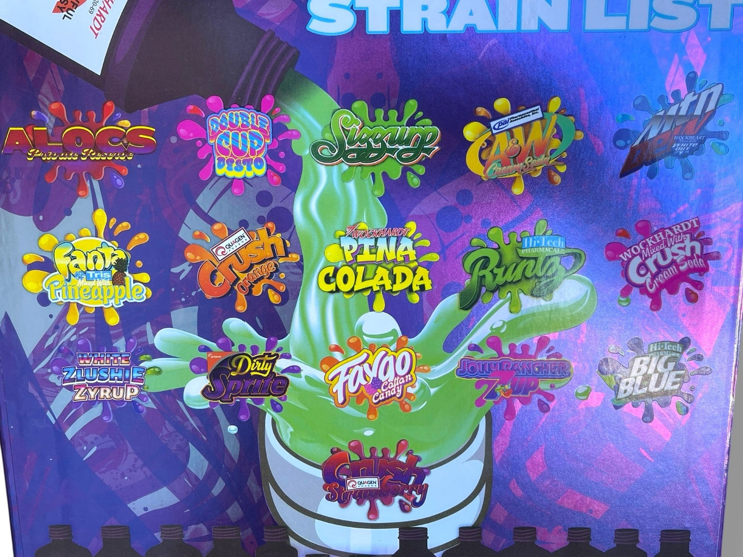 Persy Snowcaps Cough Syrup 16-1oz Plastic Jars - Varity Pack 16 Flavors in box 1 pound Empty Jars