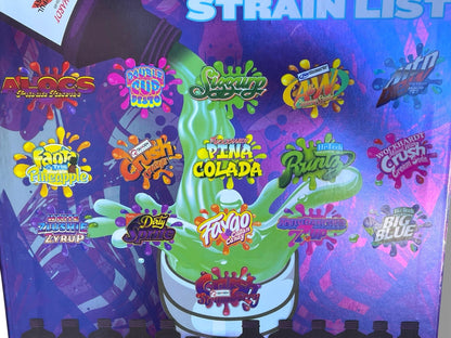 Persy Snowcaps Cough Syrup 16-1oz Plastic Jars - Varity Pack 16 Flavors in box 1 pound Empty Jars