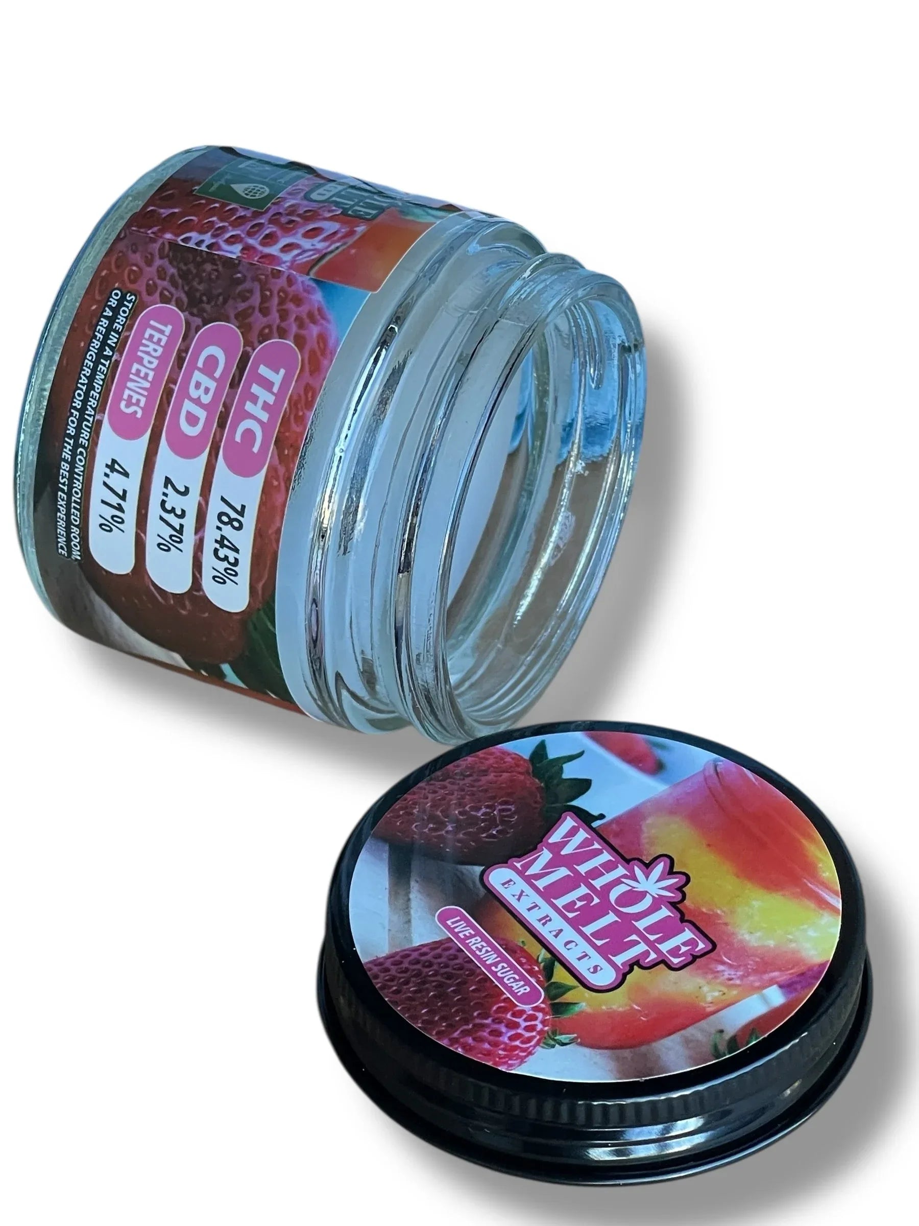 Whole Melt Slurpee Edition 1oz Glass Jars - Varity Pack 16 Strains in box Empty Jars - Black Unicorn Hub