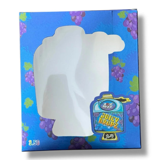 Juicy Dropz 3.5g Mylar Bags & Boxes with Window - Black Unicorn Hub