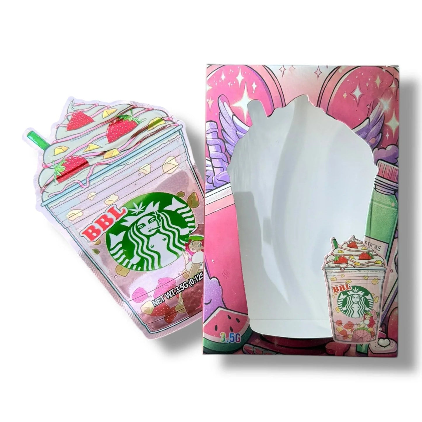 BBL 3.5g Mylar Bags & Boxes with Window - Black Unicorn Hub