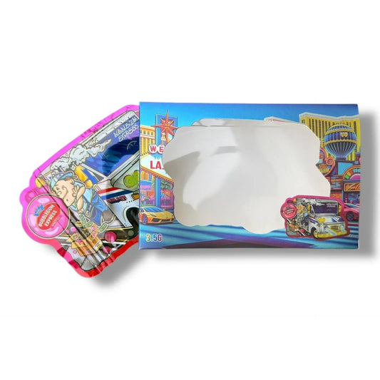 Bubblegum Express 3.5g Mylar Bags & Boxes with Window - Black Unicorn Hub