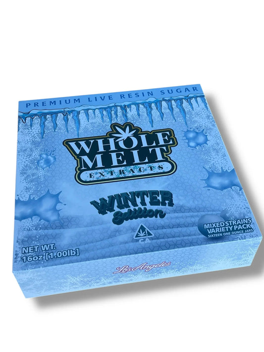 Whole Melt Winter Edition 1oz Glass Jars - Varity Pack 16 Strains in box Empty Jars - Black Unicorn Hub
