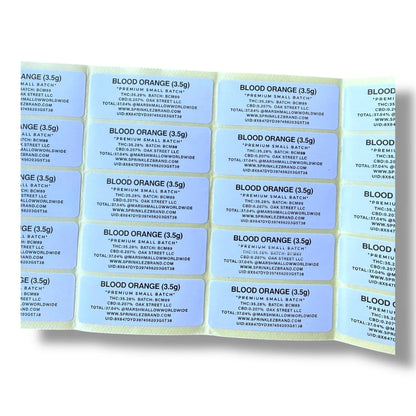 Blood Orange Marshmallow 3.5G Mylar Bags -With stickers and label - Black Unicorn Hub