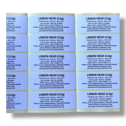 Gumdropz Lemon head 3.5G Mylar Bags -With stickers and labe - Black Unicorn Hub