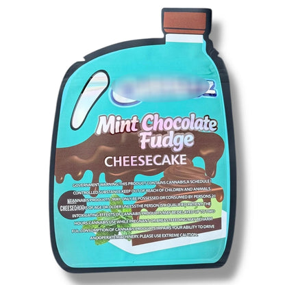 Mint Chocolate Fudge Cheesecake Mylar Bag 3.5g shape bags Gear Shifters - Black Unicorn Hub
