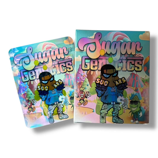 Sugar Genetics Mylar Bags with Boxes 3.5g Box Packaging