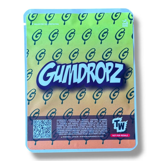 Gumdropz Lemon head 3.5G Mylar Bags -With stickers and labe - Black Unicorn Hub