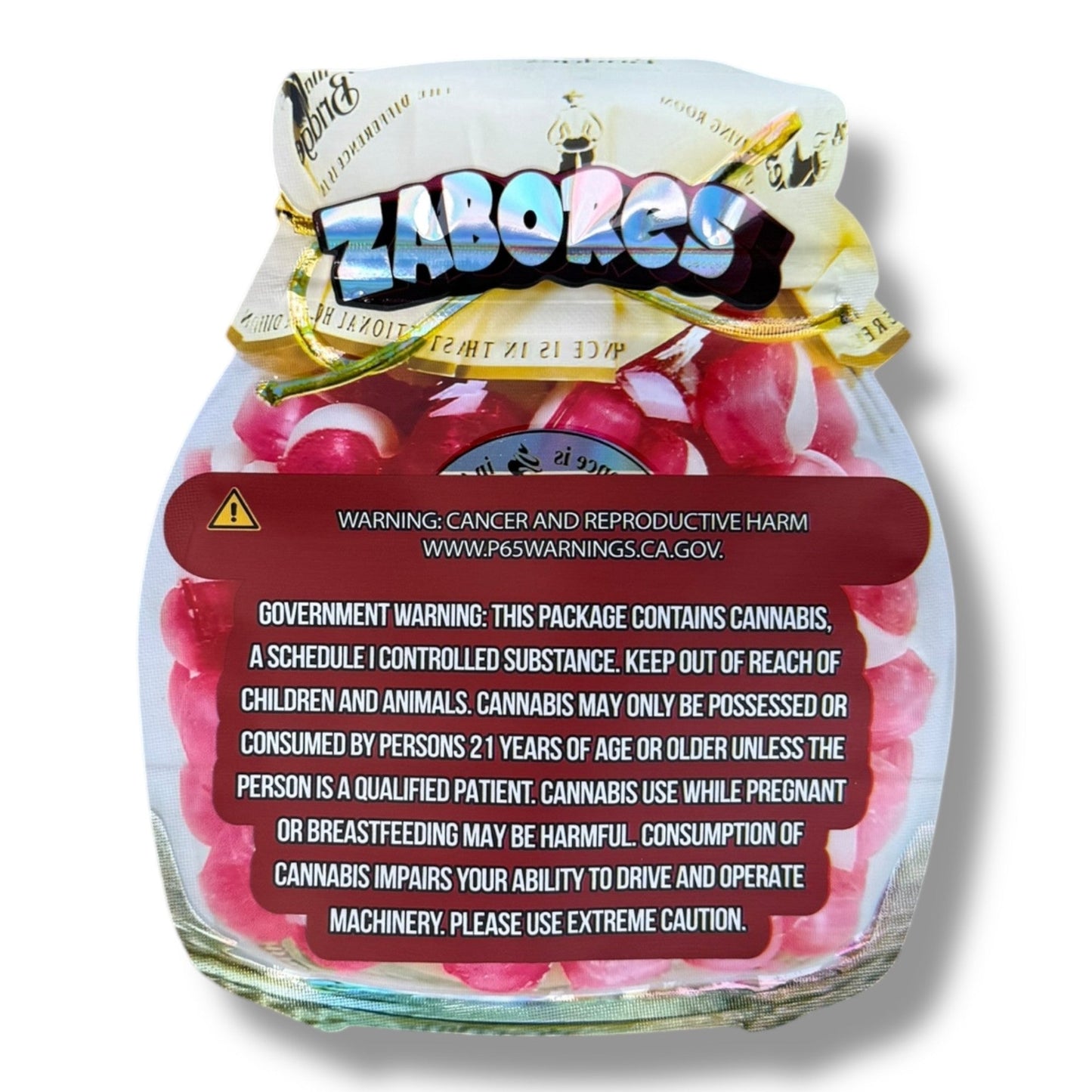 Strawberry Burst Zabores Mrs. Bridges Mylar Bag 3.5g shape bag