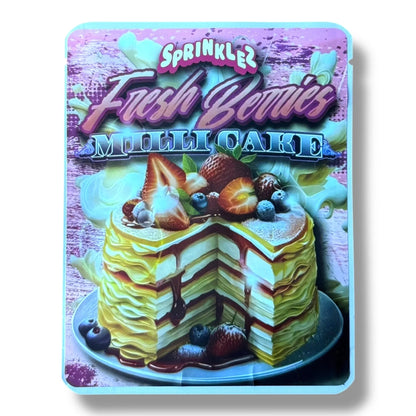 Sprinklez Fresh Berries Milli Cake 3.5G Mylar Bags -With stickers and label - Black Unicorn Hub