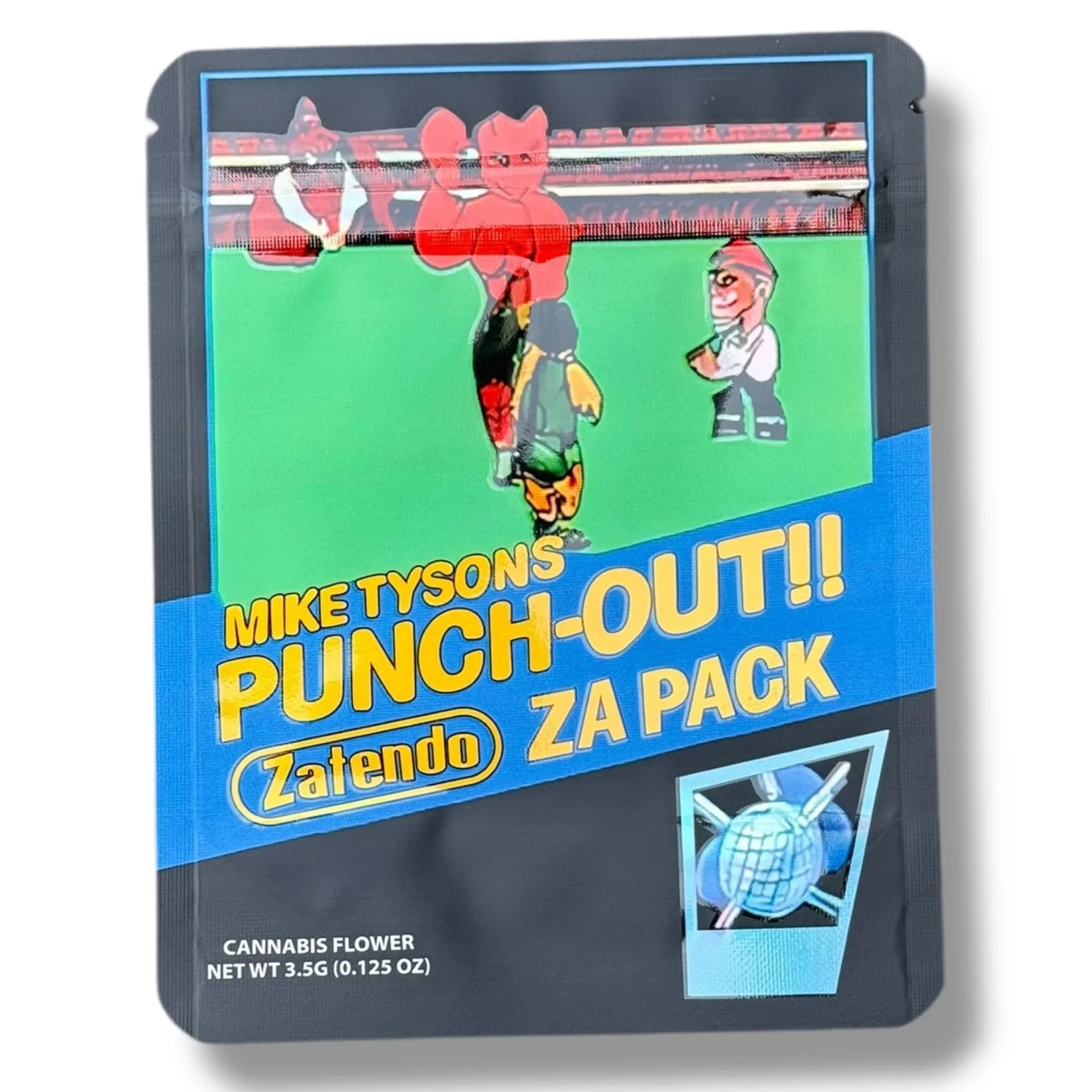 Mike Tyson Punch Out ZA PACK 3.5g Mylar Bag- Packaging Only - Black Unicorn Hub