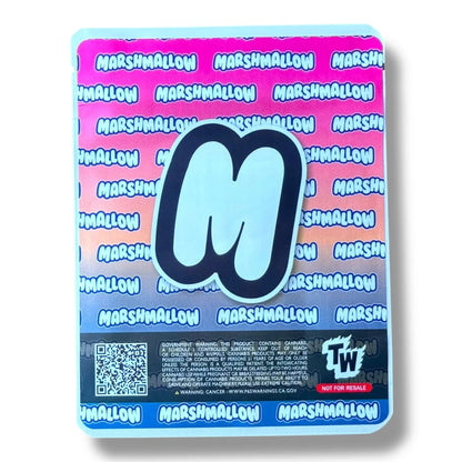 Raspberry Jelly Marshmallow 3.5G Mylar Bags -With stickers and label - Black Unicorn Hub