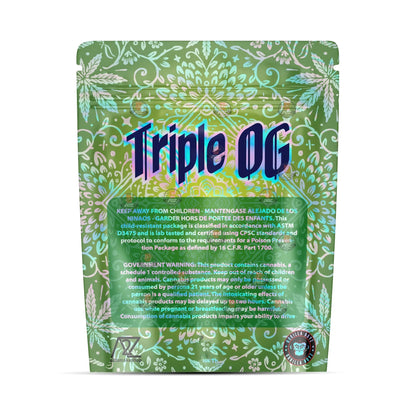 Tripple OG Holographic Mylar bag 3.5g - For Flower- Black Unicorn - Black Unicorn Hub